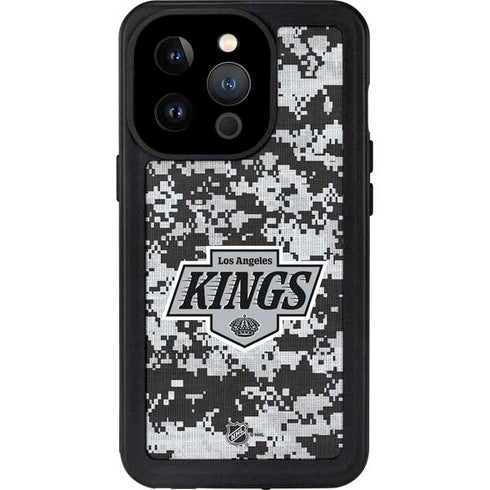NHL Los Angeles Kings Camo iPhone 14 Pro Waterproof Case