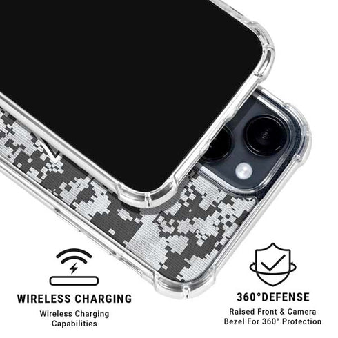 NHL Los Angeles Kings Camo iPhone 15 Clear Case