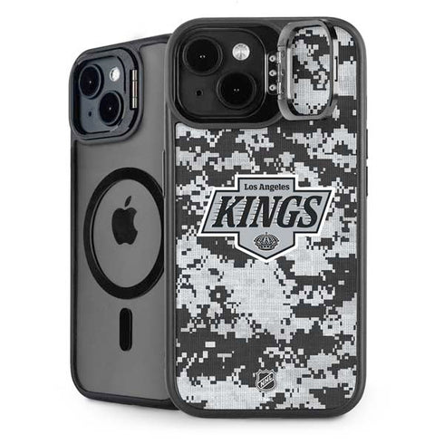 NHL Los Angeles Kings Camo iPhone 15 Kickstand Case