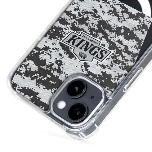 NHL Los Angeles Kings Camo iPhone 15 Plus MagSafe Case
