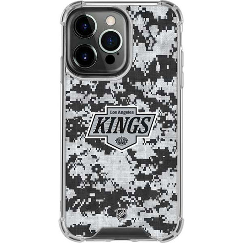 NHL Los Angeles Kings Camo iPhone 15 Pro Clear Case
