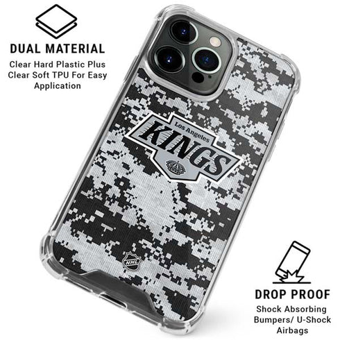 NHL Los Angeles Kings Camo iPhone 15 Pro Max Clear Case