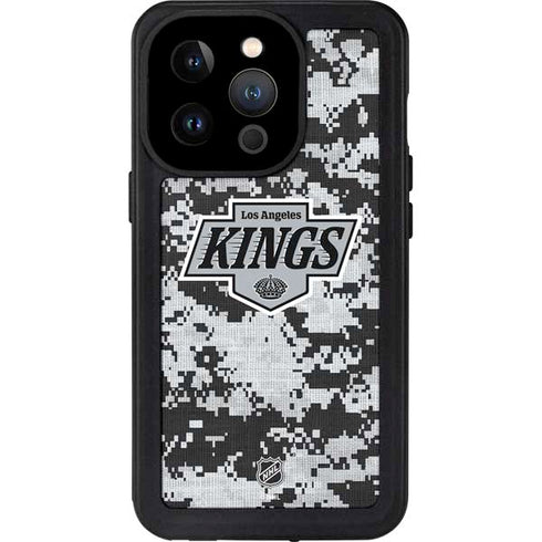 NHL Los Angeles Kings Camo iPhone 15 Pro Waterproof Case