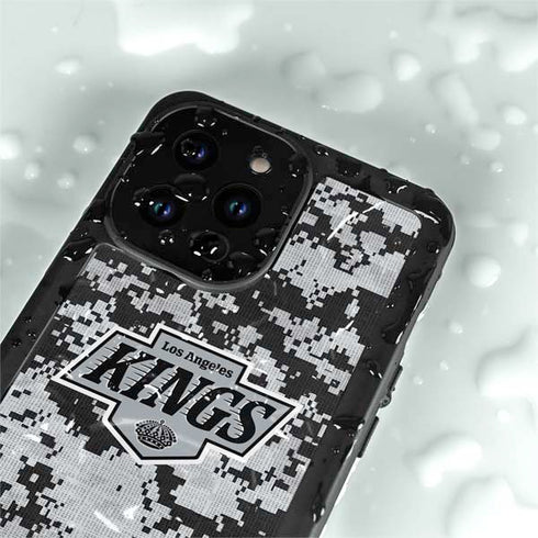 NHL Los Angeles Kings Camo iPhone 15 Pro Waterproof Case