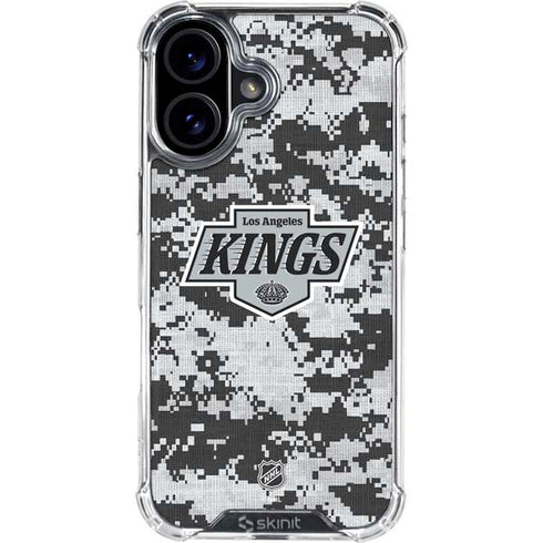 NHL Los Angeles Kings Camo iPhone 16 Plus Clear Case