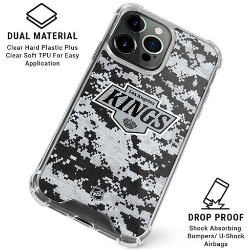 NHL Los Angeles Kings Camo iPhone 16 Pro Clear Case