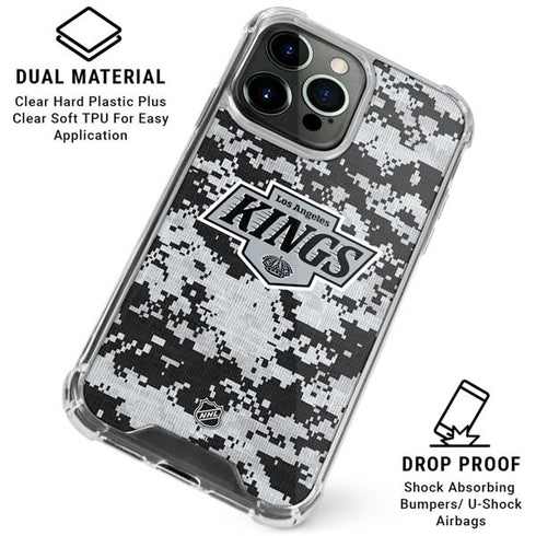 NHL Los Angeles Kings Camo iPhone 16 Pro Max Clear Case