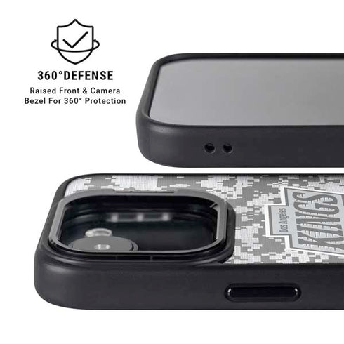 NHL Los Angeles Kings Camo iPhone 16e Kickstand Case