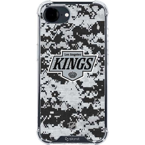 NHL Los Angeles Kings Camo iPhone 16e Clear Case