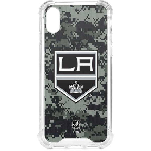 NHL Los Angeles Kings Camo iPhone XS Clear Case