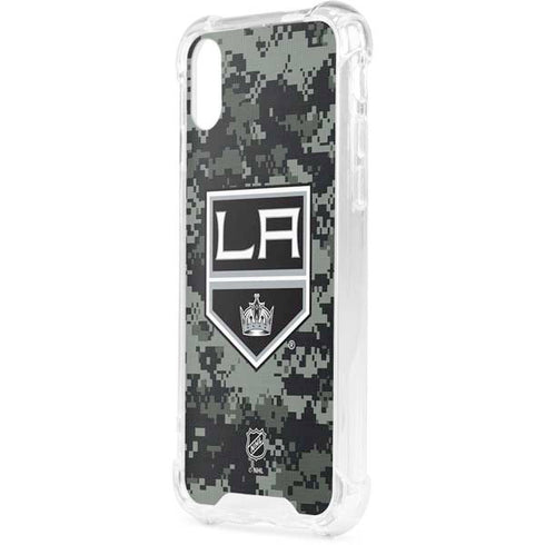 NHL Los Angeles Kings Camo iPhone XS Clear Case