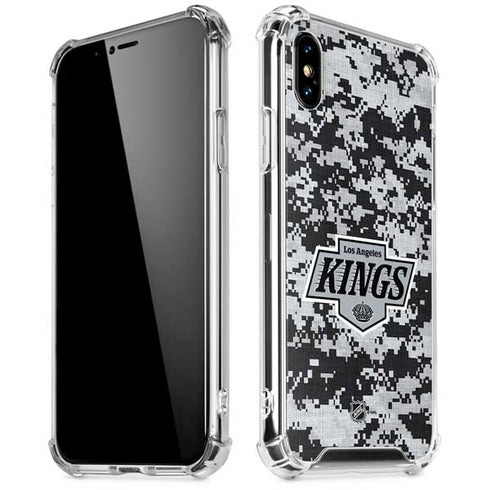 NHL Los Angeles Kings Camo iPhone XS Max Clear Case