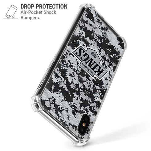 NHL Los Angeles Kings Camo iPhone XS Max Clear Case