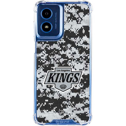 NHL Los Angeles Kings Camo Moto G Play 4G (2024) Clear Case