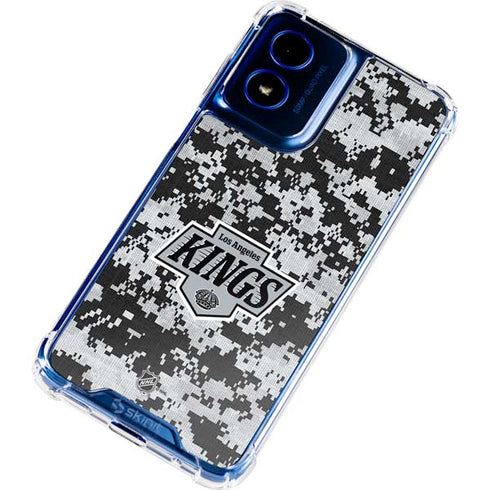 NHL Los Angeles Kings Camo Moto G Play 4G (2024) Clear Case