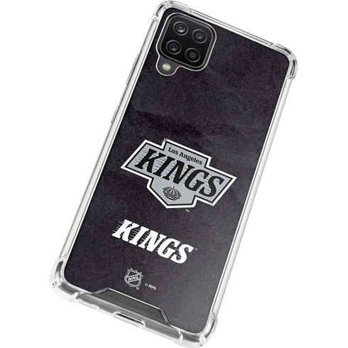 NHL Los Angeles Kings Distressed Galaxy A12 Clear Case