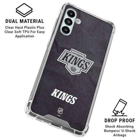 NHL Los Angeles Kings Distressed Galaxy A13 5G Clear Case