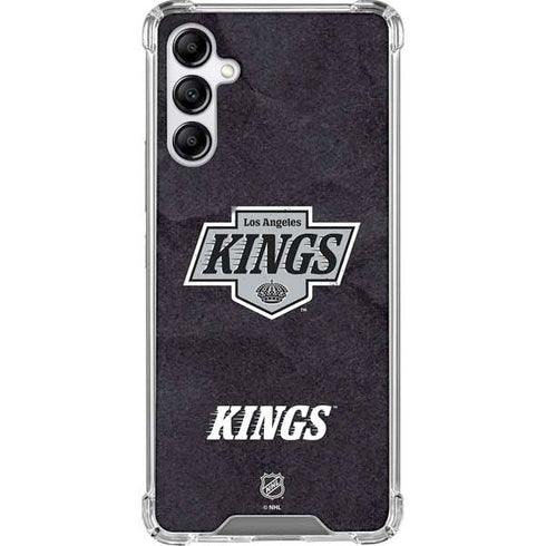 NHL Los Angeles Kings Distressed Galaxy A14 5G Clear Case