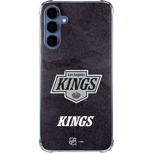 NHL Los Angeles Kings Distressed Galaxy A55 5G Clear Case