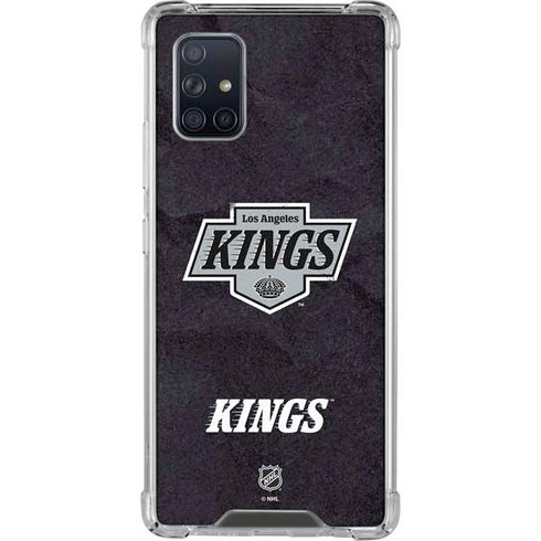NHL Los Angeles Kings Distressed Galaxy A71 5G Clear Case