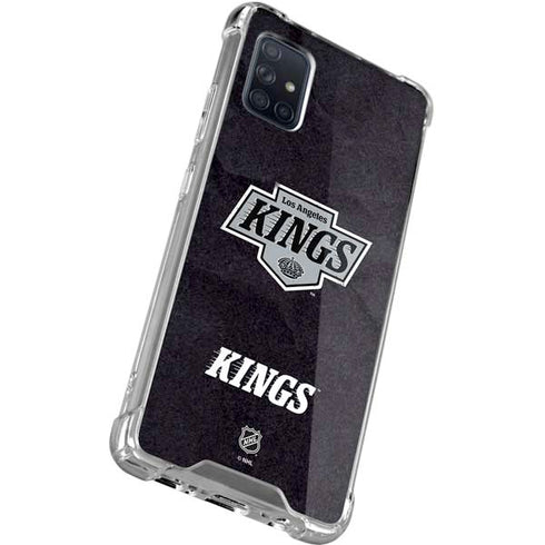 NHL Los Angeles Kings Distressed Galaxy A71 5G Clear Case