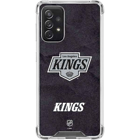 NHL Los Angeles Kings Distressed Galaxy A72 5G Clear Case