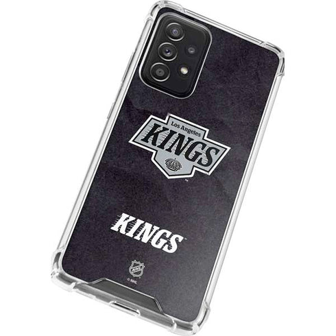 NHL Los Angeles Kings Distressed Galaxy A72 5G Clear Case