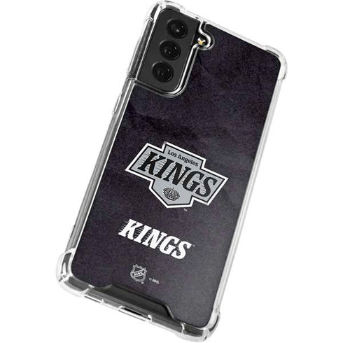 NHL Los Angeles Kings Distressed Galaxy S21 FE Clear Case