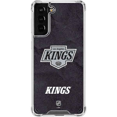 NHL Los Angeles Kings Distressed Galaxy S21 Plus 5G Clear Case