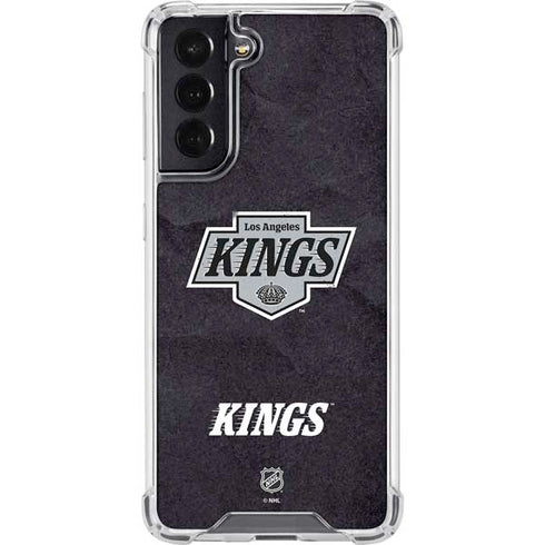 NHL Los Angeles Kings Distressed Galaxy S22 Clear Case