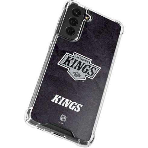 NHL Los Angeles Kings Distressed Galaxy S22 Clear Case