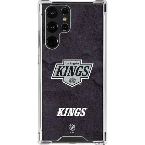 NHL Los Angeles Kings Distressed Galaxy S22 Ultra Clear Case