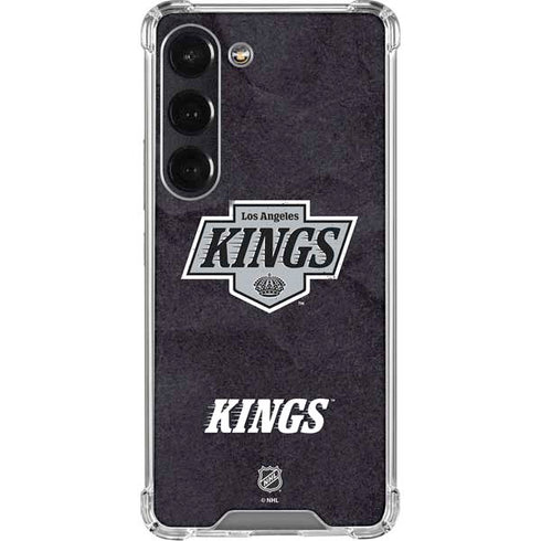 NHL Los Angeles Kings Distressed Galaxy S23 Clear Case