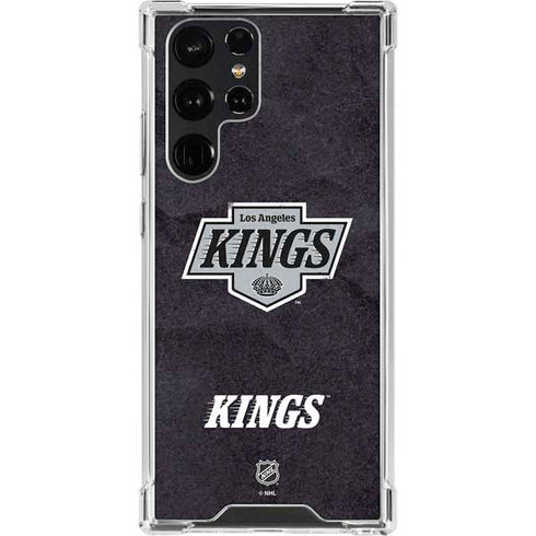 NHL Los Angeles Kings Distressed Galaxy S23 Ultra Clear Case