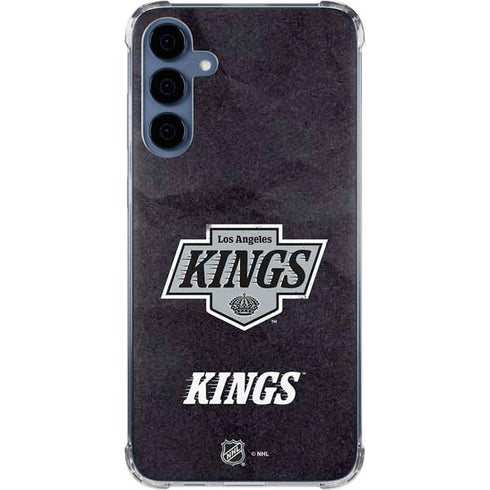 NHL Los Angeles Kings Distressed Galaxy S24 Clear Case