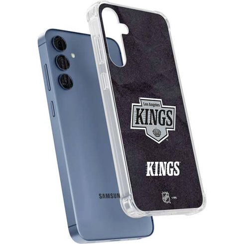 NHL Los Angeles Kings Distressed Galaxy S24 Clear Case