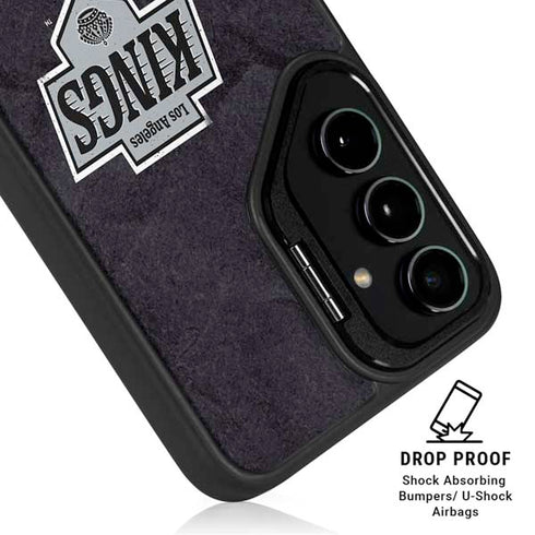NHL Los Angeles Kings Distressed Galaxy S24 FE Kickstand Case