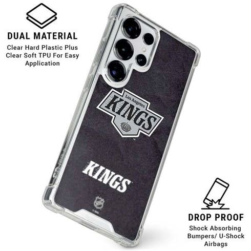 NHL Los Angeles Kings Distressed Galaxy S25 Ultra Clear Case