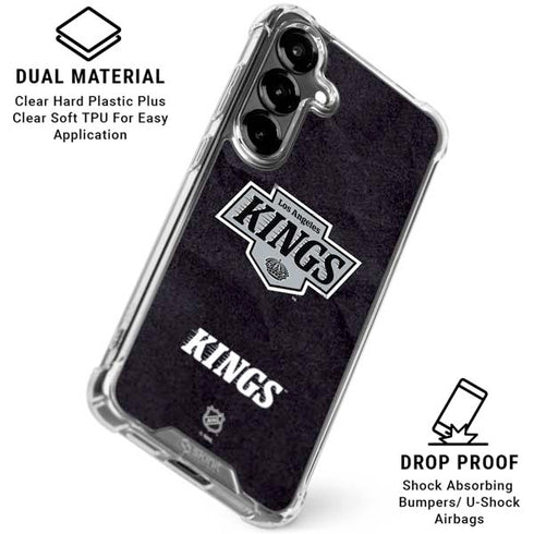 NHL Los Angeles Kings Distressed Galaxy S26 Clear Case