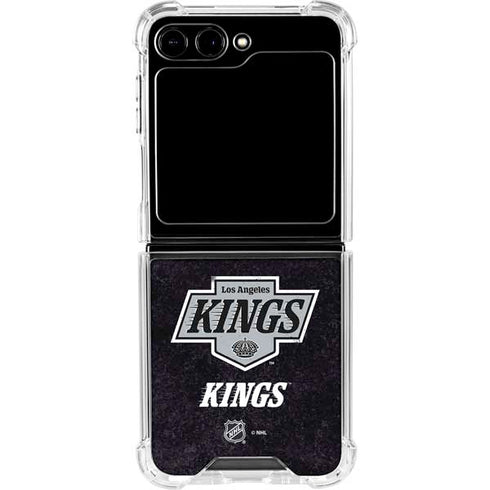 NHL Los Angeles Kings Distressed Galaxy Z Flip5 5G Clear Case
