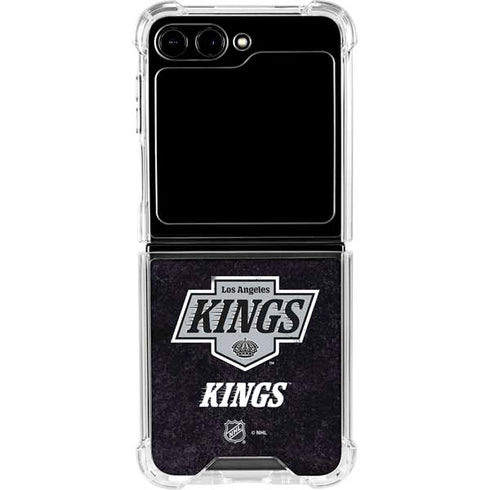 NHL Los Angeles Kings Distressed Galaxy Z Flip6 Clear Case