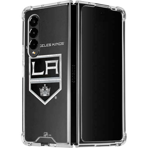 NHL Los Angeles Kings Distressed Galaxy Z Fold4 5G Clear Case