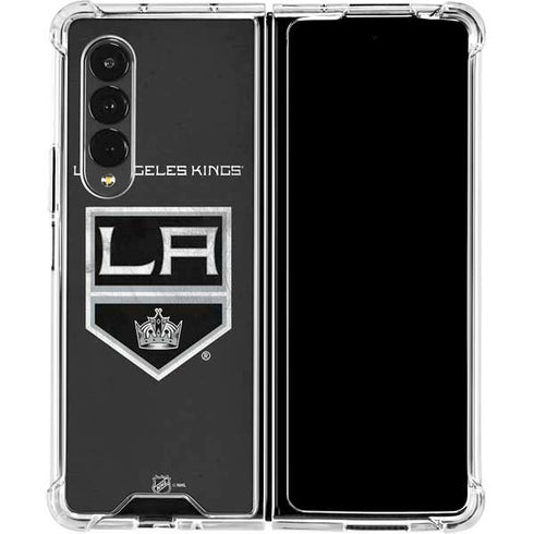 NHL Los Angeles Kings Distressed Galaxy Z Fold4 5G Clear Case