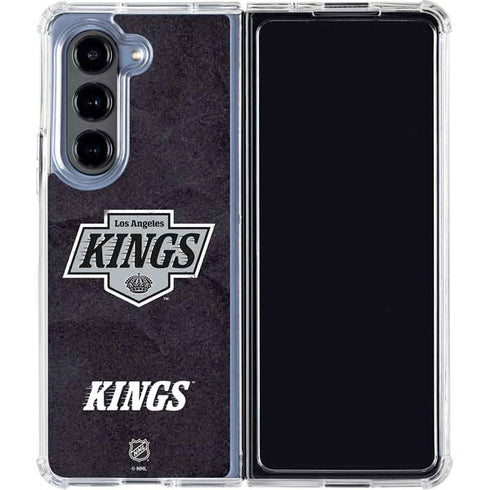 NHL Los Angeles Kings Distressed Galaxy Z Fold5 5G Clear Case