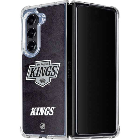 NHL Los Angeles Kings Distressed Galaxy Z Fold5 5G Clear Case