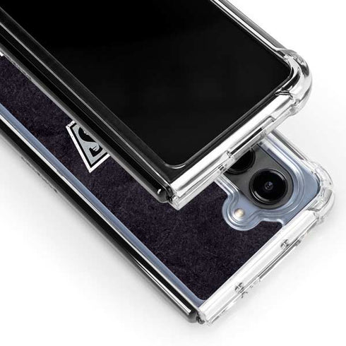 NHL Los Angeles Kings Distressed Galaxy Z Fold5 5G Clear Case