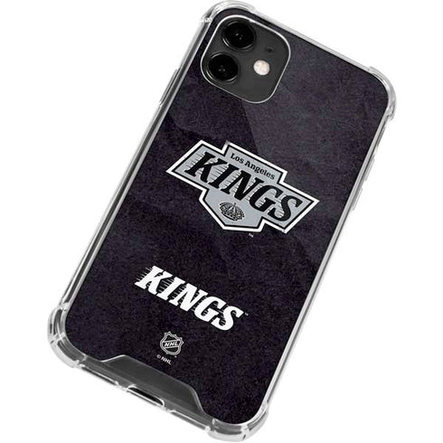 NHL Los Angeles Kings Distressed iPhone 12 Clear Case