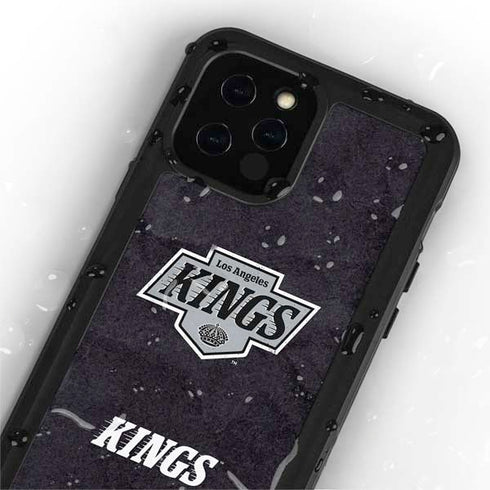 NHL Los Angeles Kings Distressed iPhone 12 Pro Max Waterproof Case