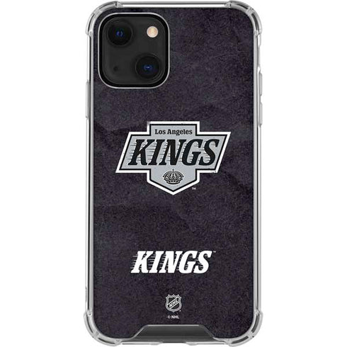NHL Los Angeles Kings Distressed iPhone 13 Mini Clear Case