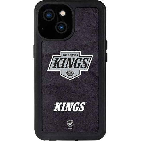 NHL Los Angeles Kings Distressed iPhone 13 Mini Waterproof Case